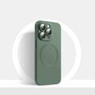 For iPhone 13 Pro CD Texture MagSafe Liquid Silicone Phone Case(Dark Green) - 1