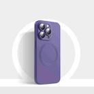 For iPhone 13 Pro CD Texture MagSafe Liquid Silicone Phone Case(Dark Purple) - 1