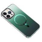 For iPhone 14 Plus MagSafe Gradient Phone Case(Dark Green) - 1