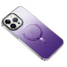 For iPhone 14 Plus MagSafe Gradient Phone Case(Purple) - 1