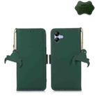 For Samsung Galaxy A04e Genuine Leather Magnetic RFID Leather Phone Case(Green) - 1