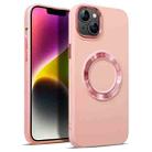 For iPhone 11 Pro Max MagSafe Imitation Liquid Silicone Phone Case(Pink) - 1