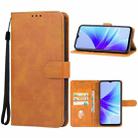 For OPPO A77 4G Leather Phone Case(Brown) - 1