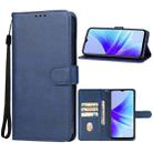 For OPPO A77 4G Leather Phone Case(Blue) - 1