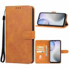 For vivo Y02 Leather Phone Case(Brown) - 1