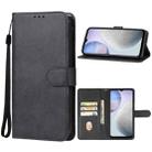 For vivo Y02 Leather Phone Case(Black) - 1