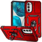 For Motorola Moto G52/G82 Sliding Camshield Holder Phone Case(Red) - 1