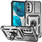 For Motorola Moto G52/G82 Sliding Camshield Holder Phone Case(Silver) - 1