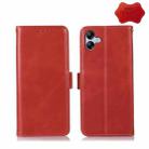 For Samsung Galaxy A04e Crazy Horse Top Layer Cowhide Leather Phone Case(Red) - 1