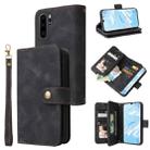 For Huawei P30 Pro Multifunctional Card Slot Zipper Wallet Leather Phone Case(Black) - 1