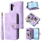 For Huawei P30 Pro Multifunctional Card Slot Zipper Wallet Leather Phone Case(Purple) - 1