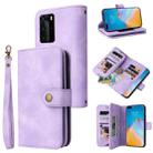 For Huawei P40 Pro Multifunctional Card Slot Zipper Wallet Leather Phone Case(Purple) - 1