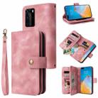 For Huawei P40 Pro Multifunctional Card Slot Zipper Wallet Leather Phone Case(Rose Gold) - 1