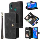 For Huawei P Smart Z Multifunctional Card Slot Zipper Wallet Leather Phone Case(Black) - 1