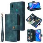 For Huawei P Smart Z Multifunctional Card Slot Zipper Wallet Leather Phone Case(Blue) - 1