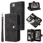 For iPhone 6s / 6 Multifunctional Card Slot Zipper Wallet Leather Phone Case(Black) - 1