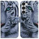 For Samsung Galaxy S23 5G Coloured Drawing Flip Leather Phone Case(Tiger) - 1