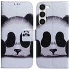 For Samsung Galaxy S23 5G Coloured Drawing Flip Leather Phone Case(Panda) - 1