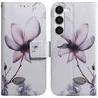 For Samsung Galaxy S23 5G Coloured Drawing Flip Leather Phone Case(Magnolia) - 1