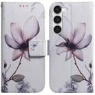 For Samsung Galaxy S23+ 5G Coloured Drawing Flip Leather Phone Case(Magnolia) - 1