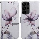 For Samsung Galaxy S23 Ultra 5G Coloured Drawing Flip Leather Phone Case(Magnolia) - 1