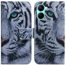 For Realme C33 Coloured Drawing Flip Leather Phone Case(Tiger) - 1