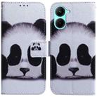 For Realme C33 Coloured Drawing Flip Leather Phone Case(Panda) - 1