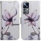 For Xiaomi 12T Pro Coloured Drawing Flip Leather Phone Case(Magnolia) - 1