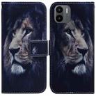 For Xiaomi Redmi A1+ Coloured Drawing Flip Leather Phone Case(Lion) - 1