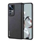 For Xiaomi 12T Pro DUX DUCIS Fino Series PU + TPU Phone Case(Black) - 1