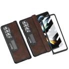 For Samsung Galaxy Z Fold4 Napa Texture All-inclusive Phone Case(Coffee) - 1