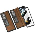 For Samsung Galaxy Z Fold4 Napa Texture All-inclusive Phone Case(Brown) - 1