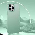 For iPhone 14 Rhombus Metal Lens Skin Frosted Phone Case(Green) - 1