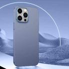 For iPhone 13 Pro Max Rhombus Metal Lens Skin Frosted Phone Case(Sierra Blue) - 1