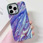 For iPhone 14 Dual-side Laminating Frosted Translucent TPU Phone Case(Dark Blue) - 1