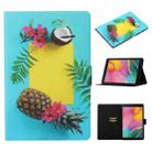 For Galaxy Tab A 8.0 (2019) T290 / T295 Coloured Drawing Pattern Horizontal Flip Leather Case with Holder & Card Slot(Pineapple) - 1