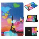 For Galaxy Tab A 8.0 (2019) T290 / T295 Coloured Drawing Pattern Horizontal Flip Leather Case with Holder & Card Slot(Romantic Tower) - 1
