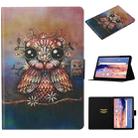 For Huawei MediaPad T5 Coloured Drawing Pattern Horizontal Flip Leather Case with Holder & Card Slot(Owl) - 1