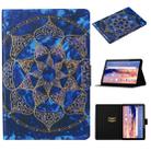 For Huawei MediaPad T3 10 Coloured Drawing Pattern Horizontal Flip Leather Case with Holder & Card Slot & Sleep / Wake-up Function(Blue Mandala) - 1