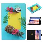For Huawei MediaPad T3 10 Coloured Drawing Pattern Horizontal Flip Leather Case with Holder & Card Slot & Sleep / Wake-up Function(Pineapple) - 1