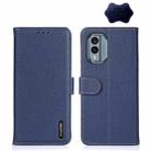 For Nokia X30 5G KHAZNEH Litchi Genuine Leather Phone Case(Blue) - 1