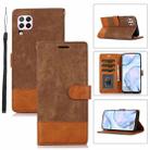 For Huawei P40 Lite / Nova 6 SE Splicing Leather Phone Case(Brown) - 1
