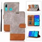 For Huawei P Smart 2019 / Honor 10 Lite Splicing Leather Phone Case(Grey) - 1