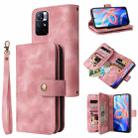 For Xiaomi Redmi Note 11 5G Multifunctional Card Slot Zipper Wallet Leather Phone Case(Rose Gold) - 1
