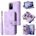 For Xiaomi Redmi Note 11 5G Multifunctional Card Slot Zipper Wallet Leather Phone Case(Purple) - 1