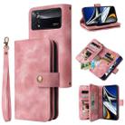For Xiaomi Poco X4 Pro 5G Multifunctional Card Slot Zipper Wallet Leather Phone Case(Rose Gold) - 1