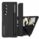 For Samsung Galaxy Z Fold4 2 in 1 Detachable PC Folding Phone Case with Holder & Pen Slot(Black) - 1