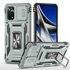 For Xiaomi Poco X4 Pro 5G Armor PC + TPU Camera Shield Phone Case(Grey) - 1