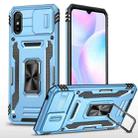 For Xiaomi Redmi 9A Armor PC + TPU Camera Shield Phone Case(Light Blue) - 1