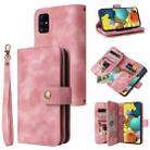 For Samsung Galaxy A51 4G Multifunctional Card Slot Zipper Wallet Leather Phone Case(Rose Gold) - 1